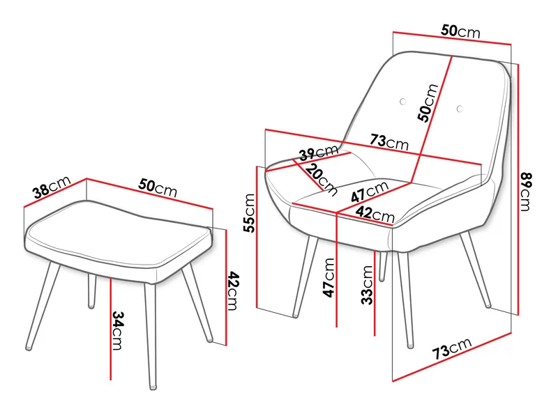 Sylvar Lenestol - Gul - Møbler - Stoler - Lenestoler