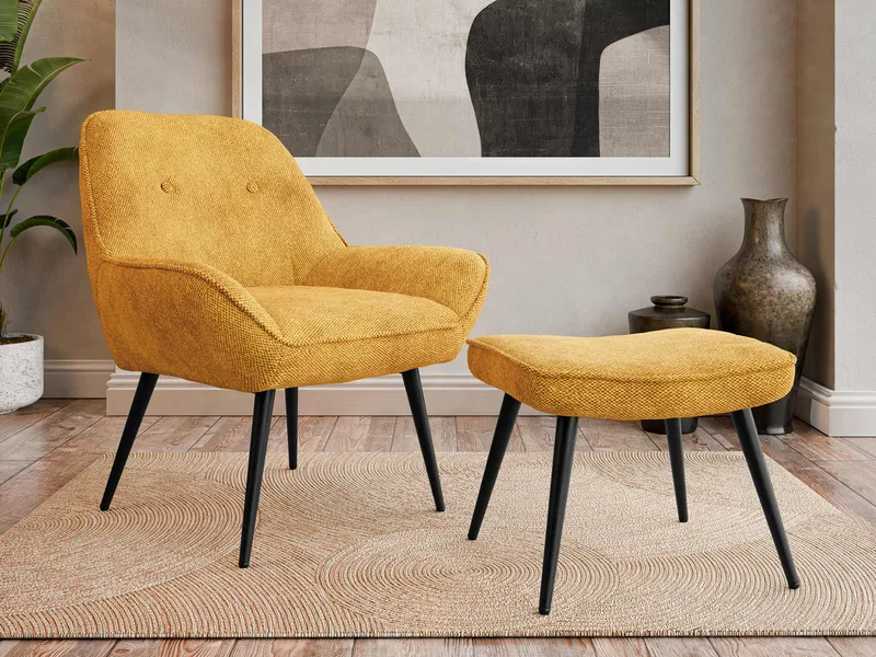 Sylvar Lenestol - Gul - Møbler - Stoler - Lenestoler