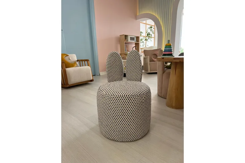 Tavsan Lenestol, Svart/Hvit