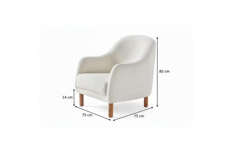 Torrelis Lenestol - Hvit - Møbler - Stoler - Lenestoler