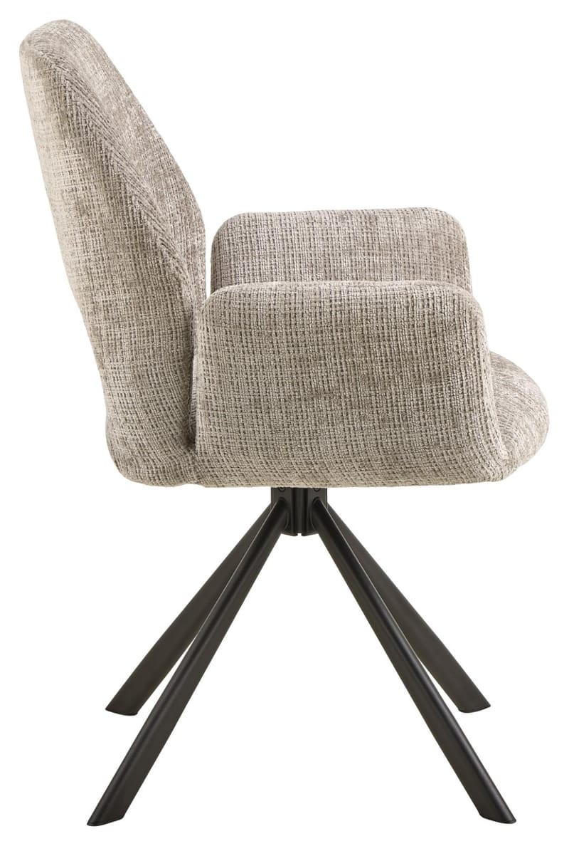 Torrelon spisestol med armlener - Grå - Møbler - Stoler - Spisestuestoler & kjøkkenstoler