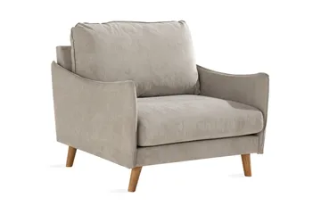 Trend Lyx Lenestol - Beige/Eik - Møbler - Stoler - Lenestoler