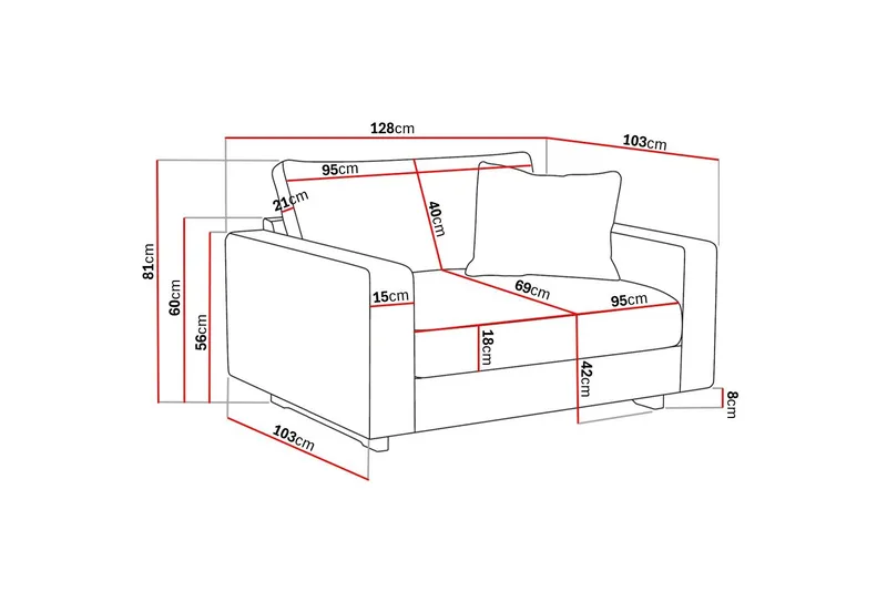 Valencia ekstra dyp lenestol i chenille - Brun - Møbler - Stoler - Lenestoler
