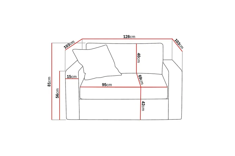 Valencia Ekstra dyp lenestol med avtakbart og vaskbart trekk - Beige - Møbler - Stoler - Lenestoler