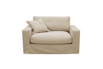 Valencia ekstra dyp lenestol med avtakbart og vaskbart trekk - Beige - Møbler - Stoler - Lenestoler