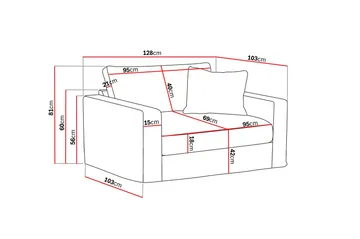 Valencia Ekstra dyp lenestol med avtakbart og vaskbart trekk - Beige - Møbler - Stoler - Lenestoler