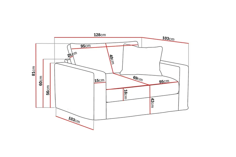 Valencia Ekstra dyp lenestol med avtakbart og vaskbart trekk - Beige - Møbler - Stoler - Lenestoler