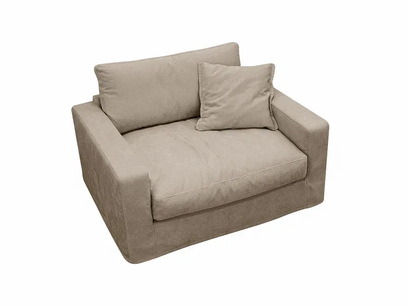 Valencia ekstra dyp lenestol med avtakbart og vaskbart trekk - Brun - Møbler - Stoler - Lenestoler