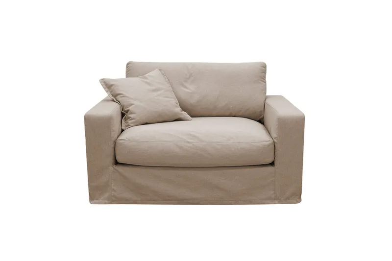 Valencia ekstra dyp lenestol med avtakbart og vaskbart trekk, Lysebrun