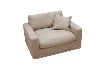 Valencia ekstra dyp lenestol med avtakbart og vaskbart trekk - Lysebrun - Møbler - Stoler - Lenestoler