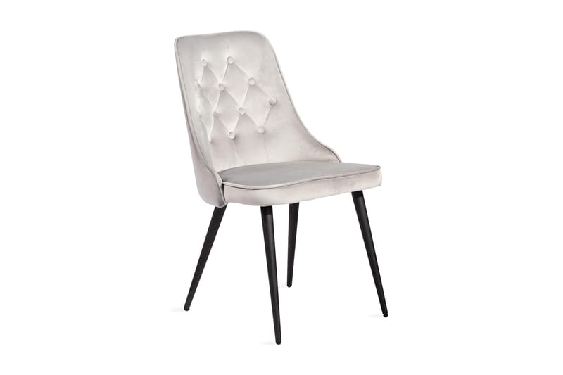 Velvet Deluxe Lyx Fløyelstol, Sort/Grå