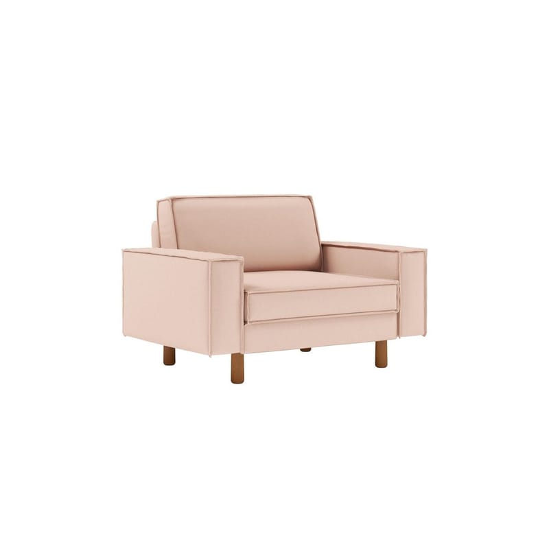 Vilsa Lenestol i Stoff med Treben, Lysebeige