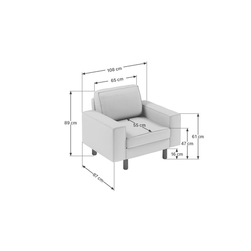 Vilsa Lenestol - Rød - Møbler - Stoler - Lenestoler