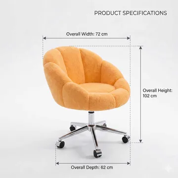 Wing Chair Atelier Del Sofa Oransje - Møbler - Stoler - Kontorstol & skrivebordsstol