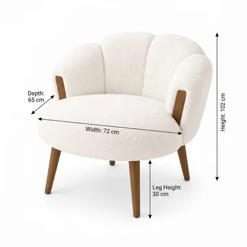 Wing Chair Atelier Del Sofa Star (72 x 102 x 65 cm) Hvit - Møbler - Stoler - Lenestoler