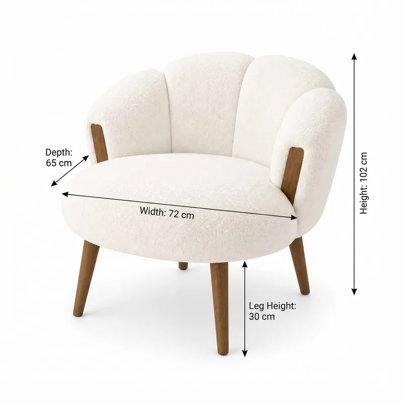 Wing Chair Atelier Del Sofa Star (72 x 102 x 65 cm) Hvit - Møbler - Stoler - Lenestoler