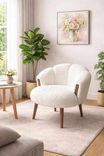 Wing Chair Atelier Del Sofa Star (72 x 102 x 65 cm) Hvit - Møbler - Stoler - Lenestoler