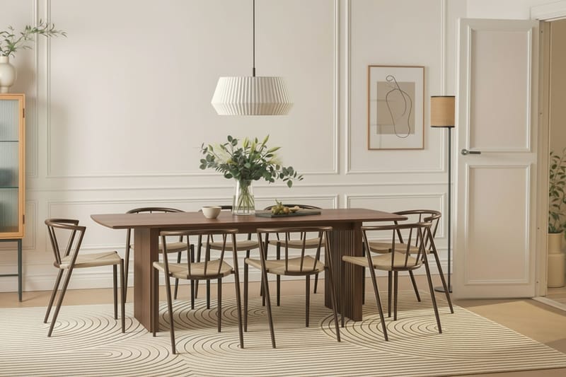 Winston Spisestol - Beige / Metallben Røkt eik - Møbler - Stoler - Spisestuestoler & kjøkkenstoler