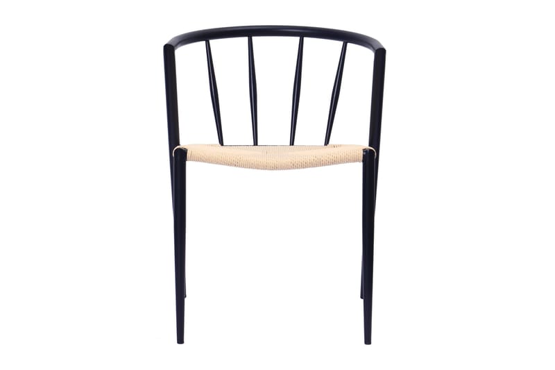 Winston Spisestol - Beige / Metallben svart - Møbler - Stoler - Spisestuestoler & kjøkkenstoler