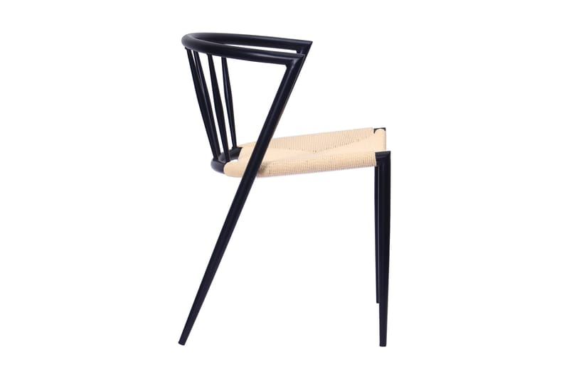 Winston Spisestol - Beige / Metallben svart - Møbler - Stoler - Spisestuestoler & kjøkkenstoler
