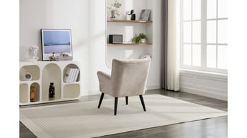 Zevani lenestol i bouclé - Biscuit Cream - Møbler - Stoler - Lenestoler