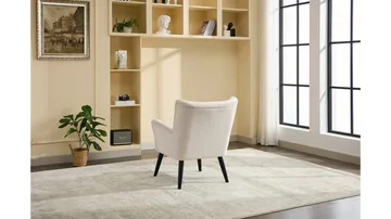 Zevani lenestol i bouclé - Krem - Møbler - Stoler - Lenestoler