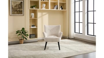 Zevani lenestol i bouclé - Krem - Møbler - Stoler - Lenestoler