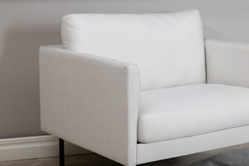 Zoom Moderne Lenestol i Stoff med Metallben - Hvit - Møbler - Stoler - Lenestoler