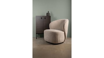 Zorevi lenestol med svingfunksjon i stoff - Beige - Møbler - Stoler - Lenestoler