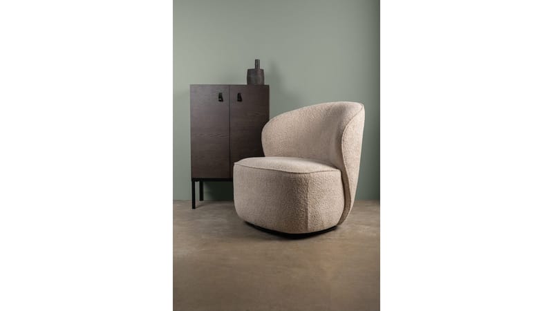 Zorevi lenestol med svingfunksjon i stoff - Beige - Møbler - Stoler - Lenestoler