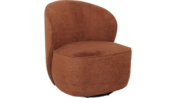 Zorevi lenestol med svingfunksjon i stoff - Rustrød - Møbler - Stoler - Lenestoler