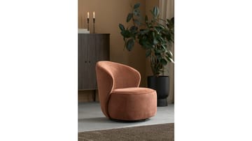 Zorevi lenestol med svingfunksjon i stoff - Rustrød - Møbler - Stoler - Lenestoler