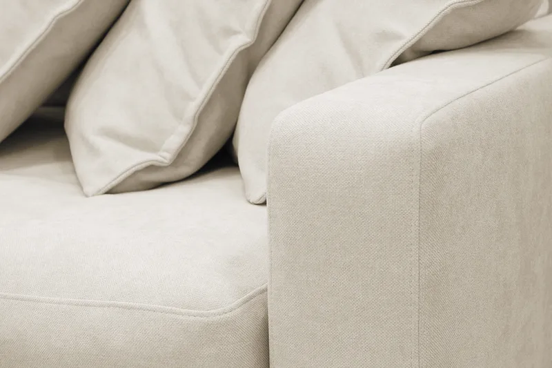Valencia Ekstra dyp 5-seters sofa i chenille - Beige - Møbler - Sofaer