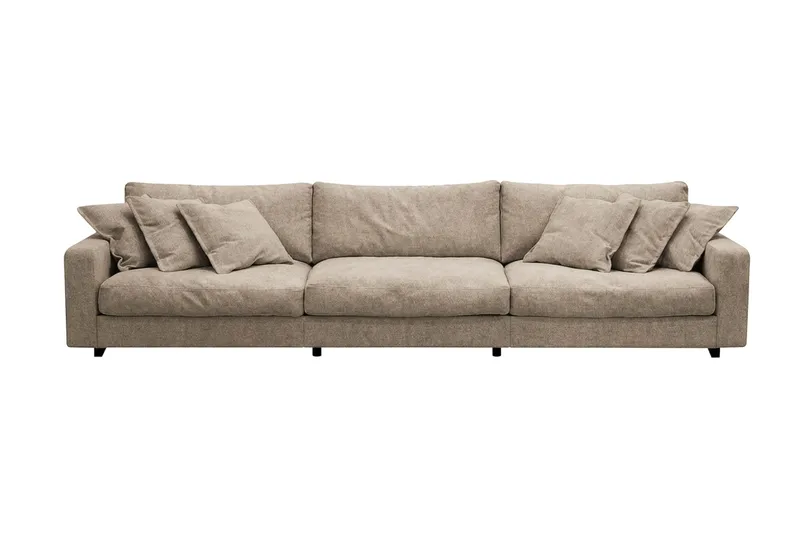 Valencia ekstra dyp 5-seters sofa i chenille, Brun