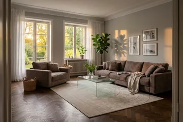 Valencia ekstra dyp 5-seters sofa i chenille - Mørkbrun - Møbler - Sofaer