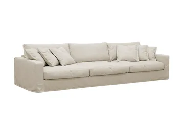 Valencia Ekstra dyp 5-seters sofa med avtakbart og vaskbart trekk - Beige - Møbler - Sofaer