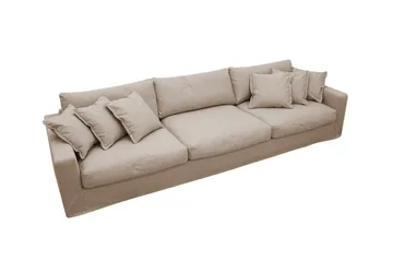 Valencia Ekstra dyp 5-seters sofa med avtakbart og vaskbart trekk - Lysebrun - Møbler - Sofaer