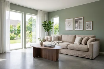 Valencia Ekstra dyp 5-seters sofa med avtakbart og vaskbart trekk - Lysebrun - Møbler - Sofaer