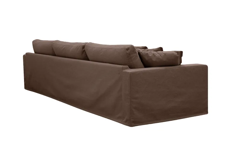 Valencia Ekstra dyp 5-seters sofa med avtakbart og vaskbart trekk - Mørkebrun - Møbler - Sofaer