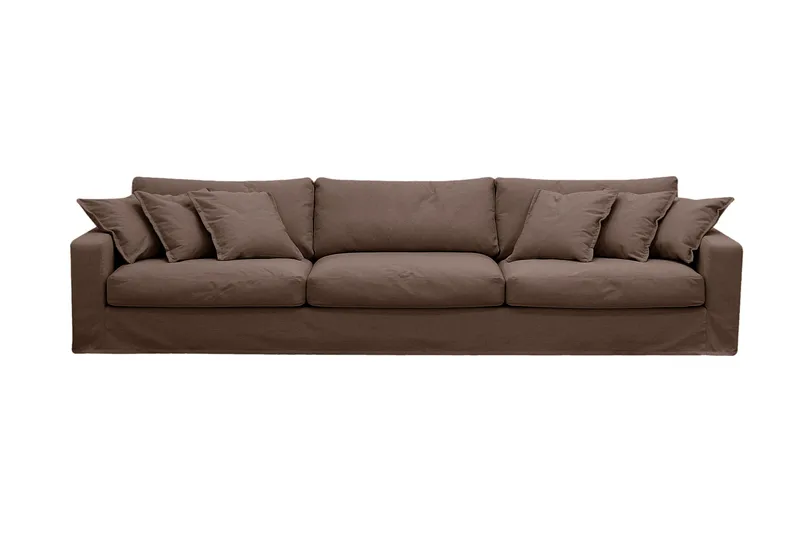 Valencia Ekstra dyp 5-seters sofa med avtakbart og vaskbart trekk, Mørkebrun