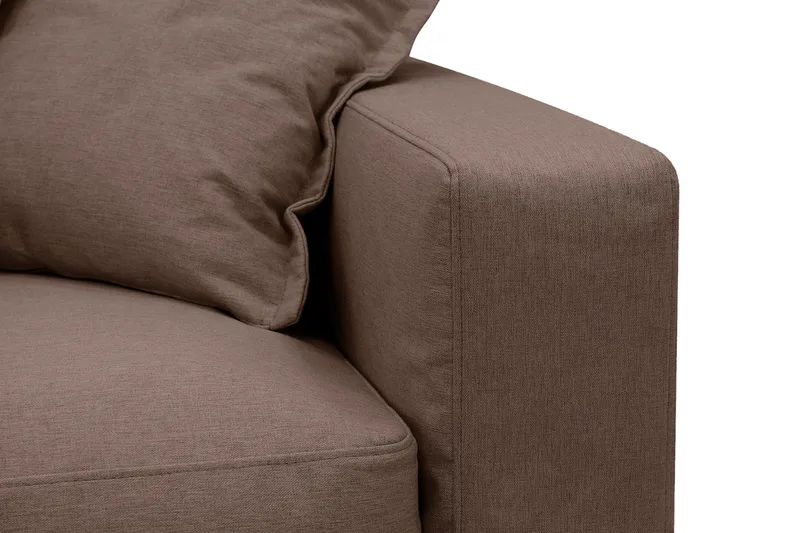 Valencia Ekstra dyp 5-seters sofa med avtakbart og vaskbart trekk - Mørkebrun - Møbler - Sofaer