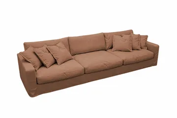 Valencia Ekstra dyp 5-seters sofa med avtakbart og vaskbart trekk - Rustbrun - Møbler - Sofaer