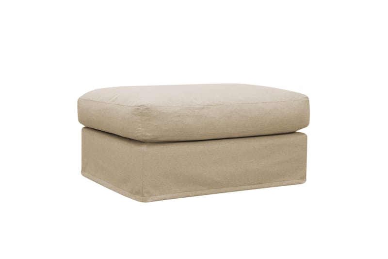 Valencia Extra Dyp 3-seters sofa + fotskammel med avtakbart og vaskbart trekk - Beige - Møbler - Sofaer