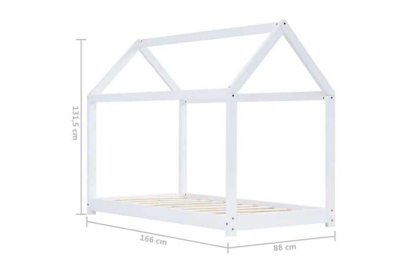 Barnesengeramme Med Skuffer Hvit 80X160 Cm Heltre Furu main image 0