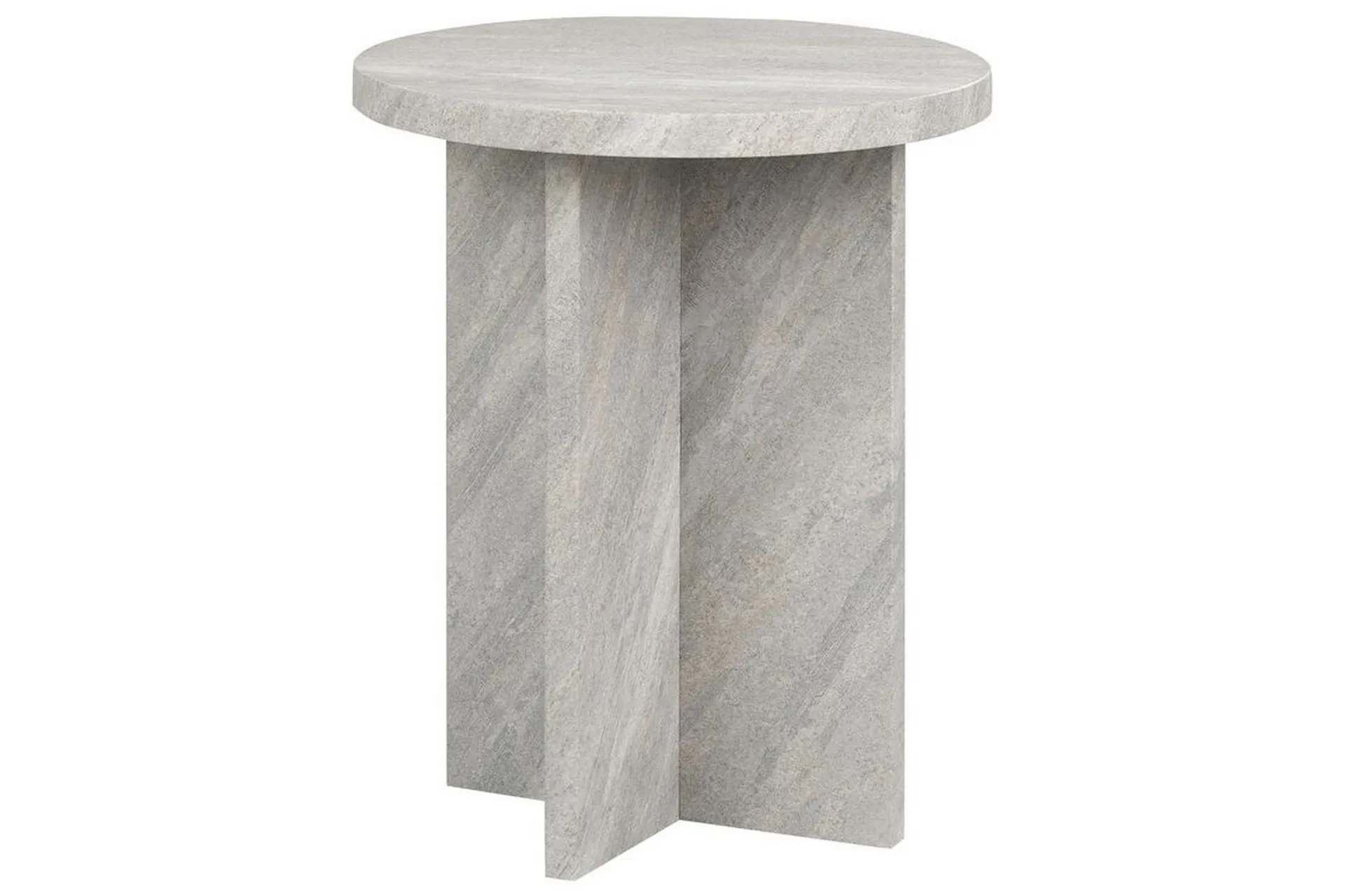 Sidebord Grå Betongeffekt MDF Steinlignende Finér 80 x 80 cm Klassisk Moderne Design