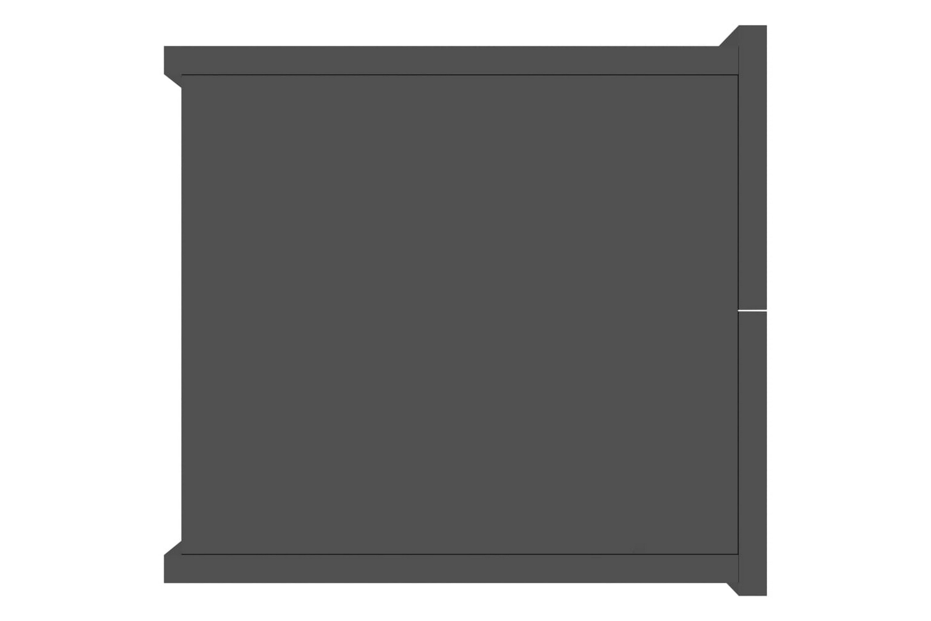 Be Basic Nattbord 2 stk høyglans svart 40x30x30 cm sponplate - Svart