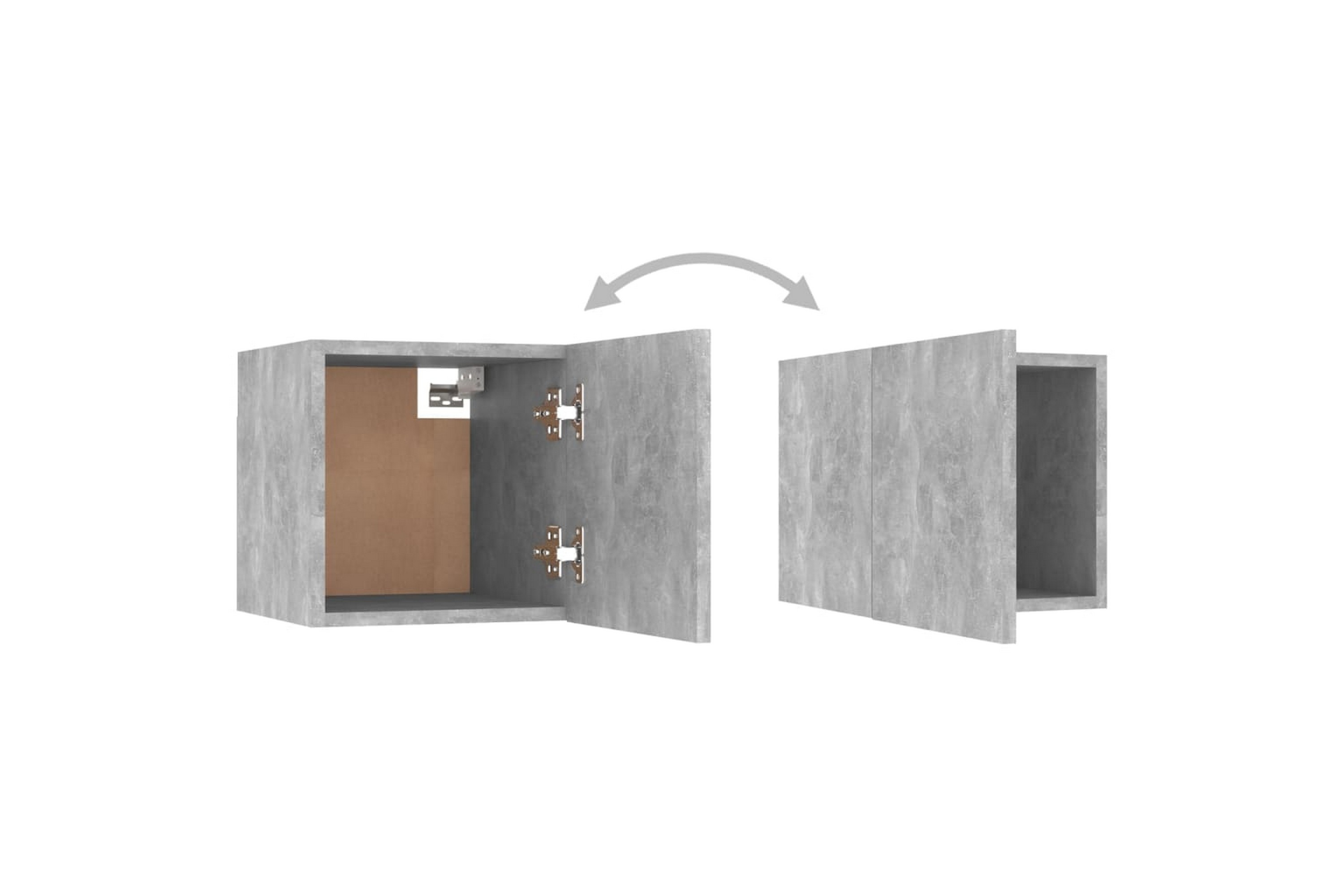 Be Basic Nattbord betonggrå 30,5x30x30 cm sponplate - Grå