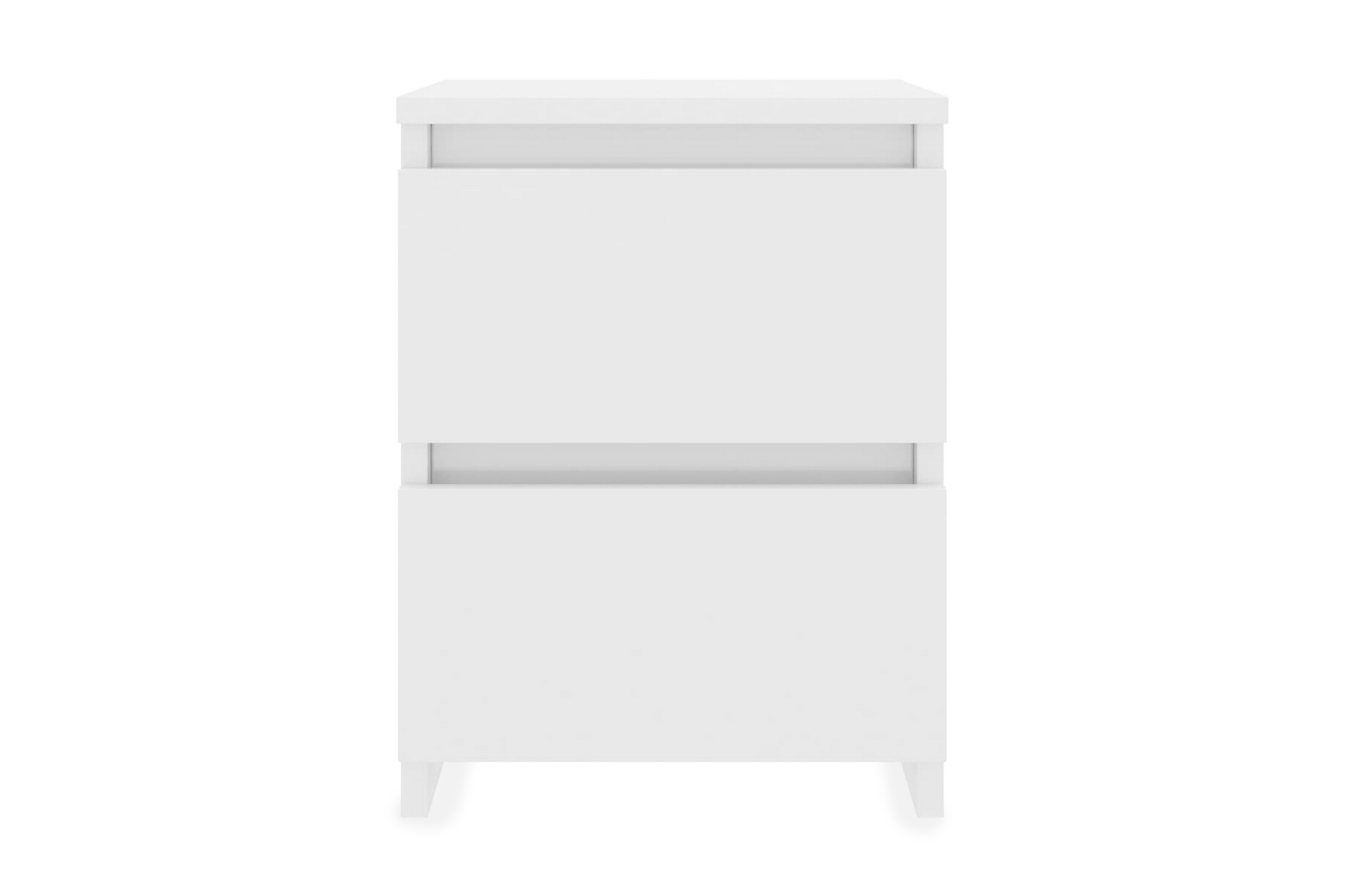 Be Basic Nattbord høyglans hvit 30x30x40 cm sponplate - Hvit