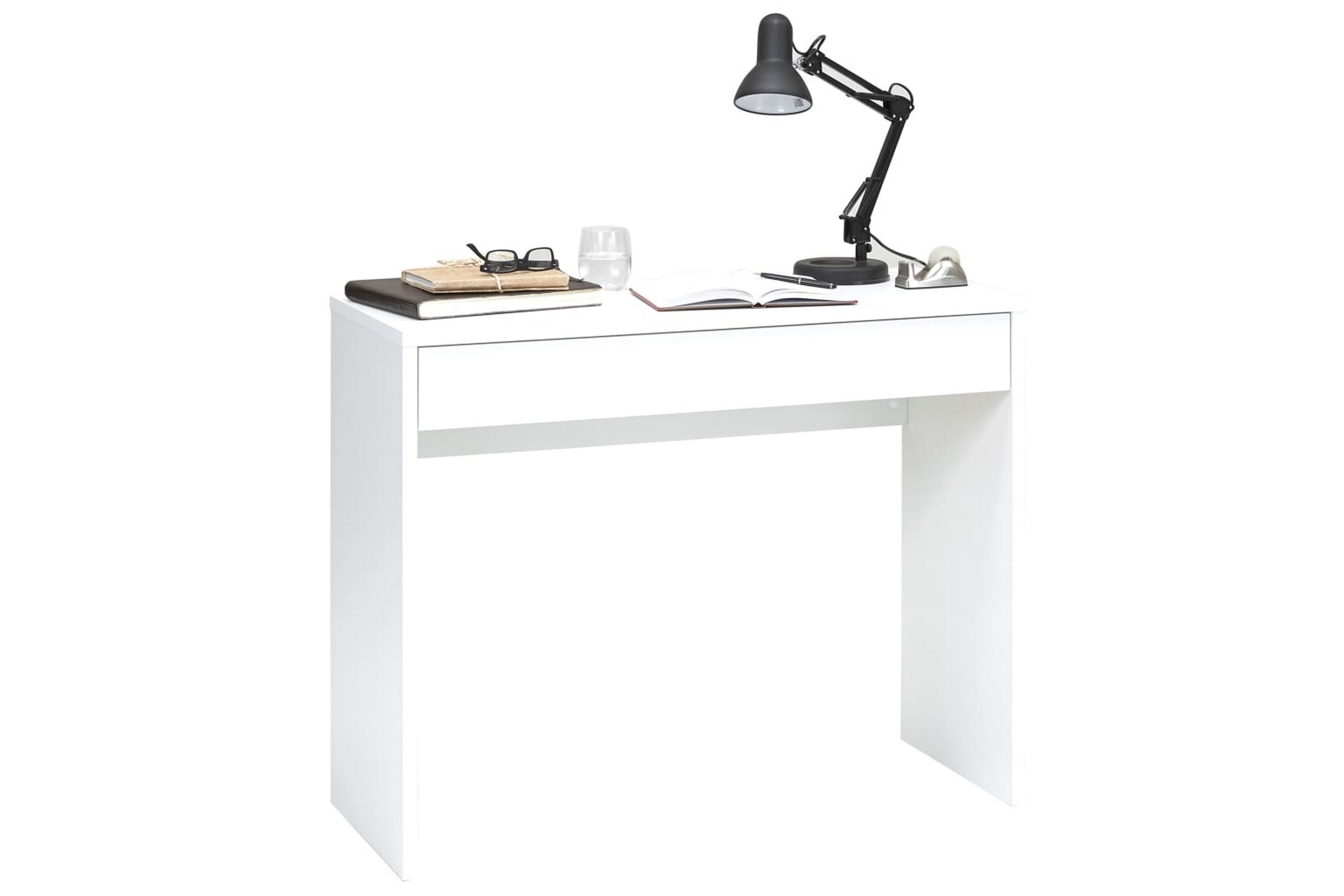 Be Basic FMD Skrivebord med bred skuff 100x40x80 cm hvit -