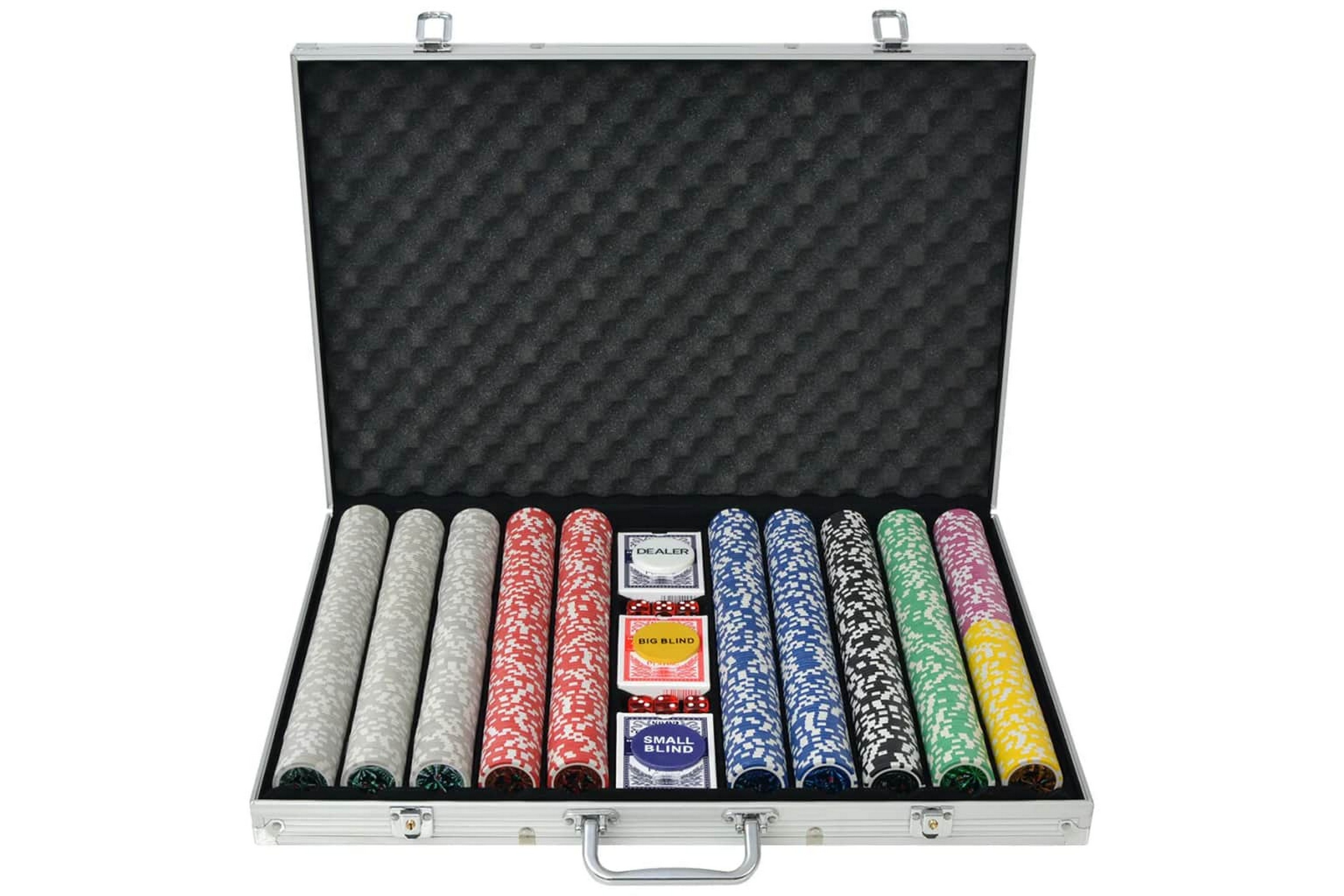 Be Basic Pokersett med 1000 laser-sjetonger aluminium -